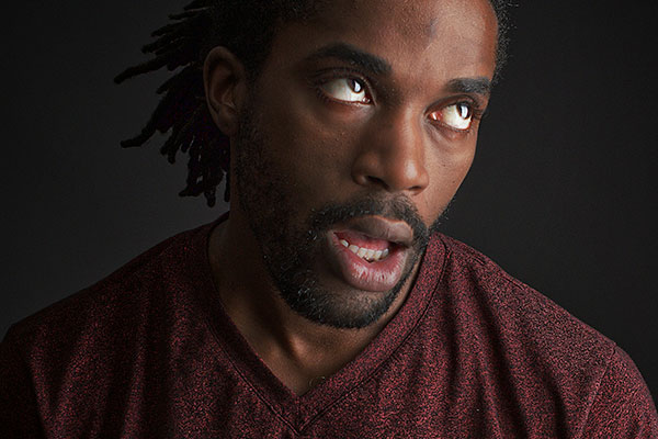 The man with the rolled eyes